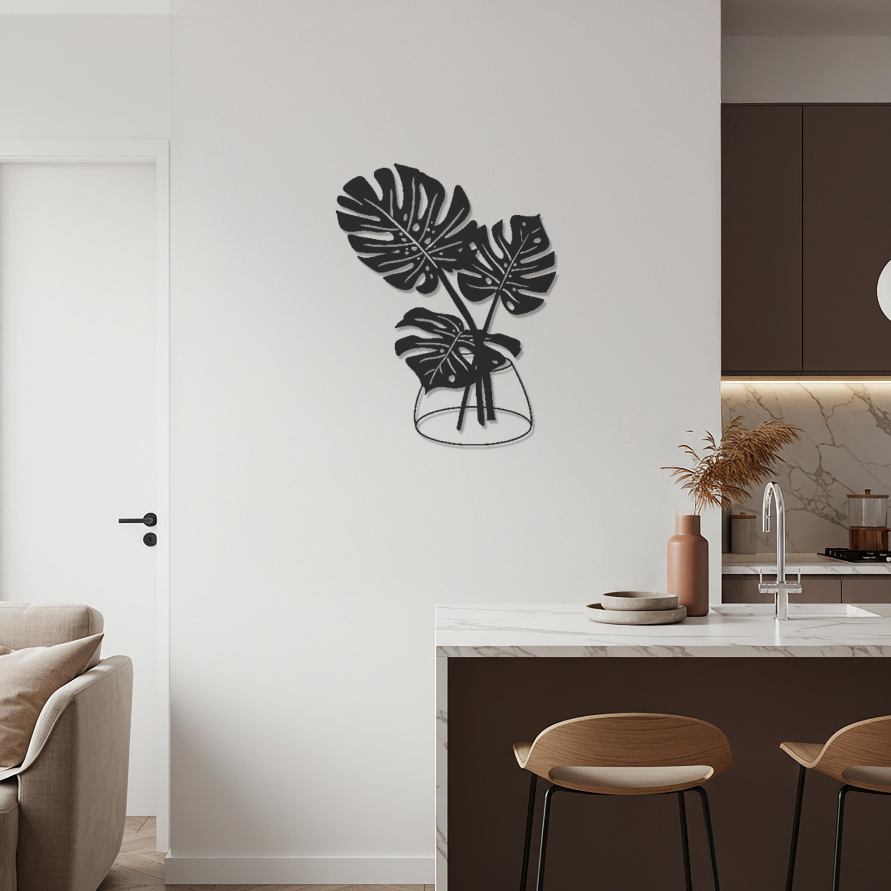 Monstera Leaf Metal Wall Art – Tropical Plant Wall Decor, - Etsy