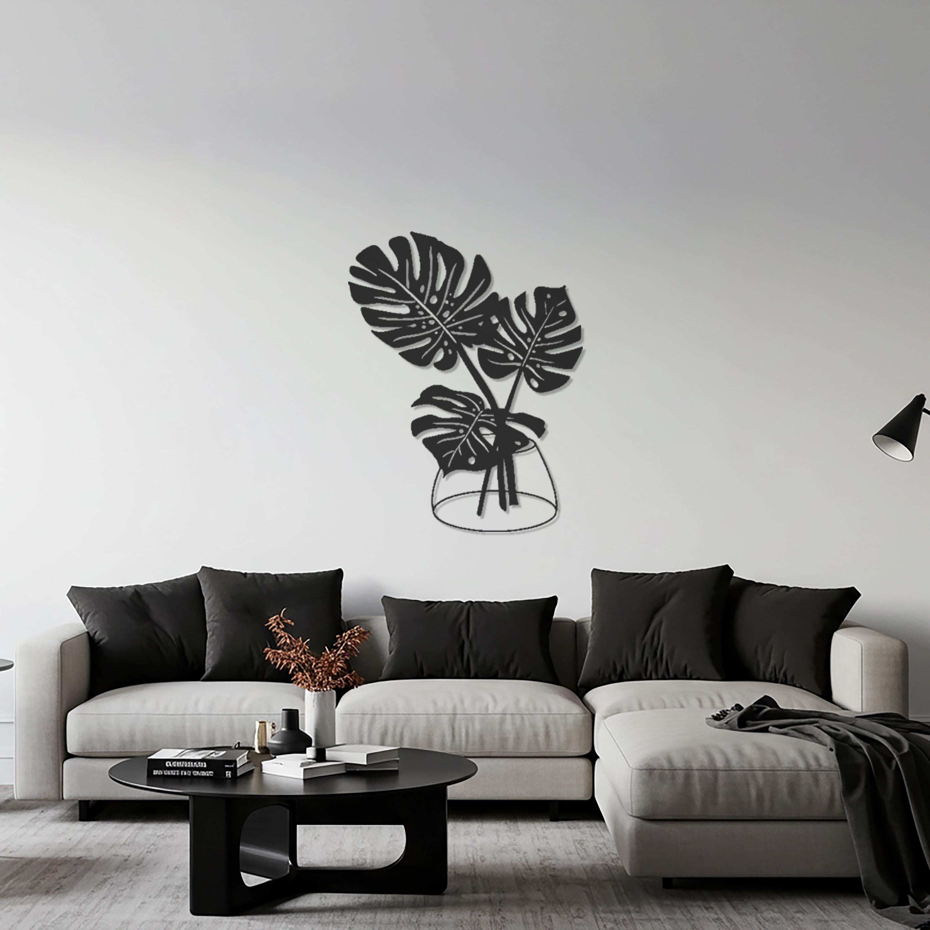 Monstera Leaf Metal Wall Art – Tropical Plant Wall Decor, - Etsy