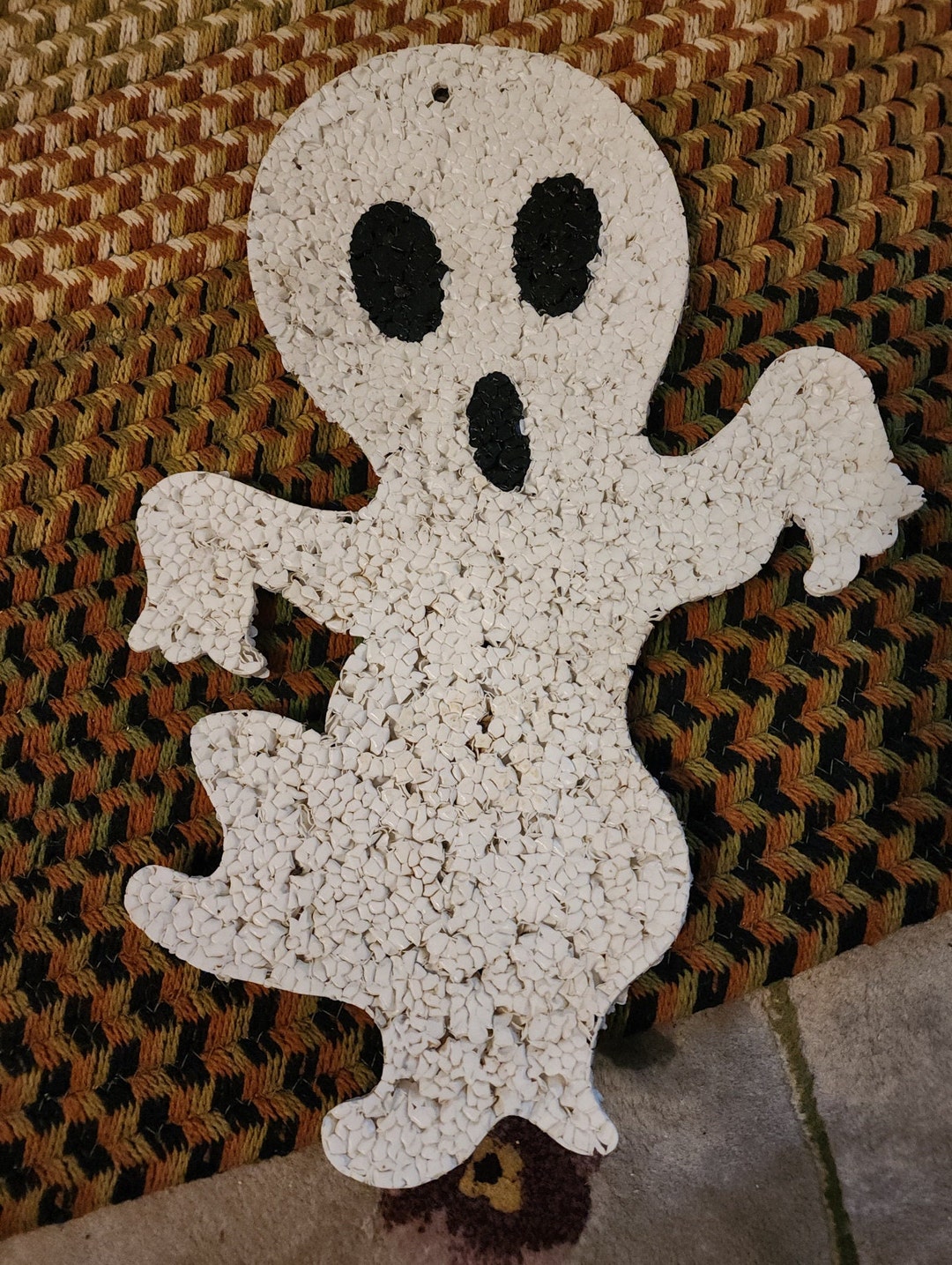 Vtg White Ghost Popcorn Decoration - Etsy