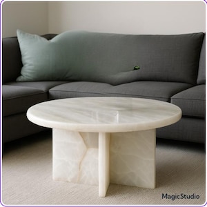 Crystal Onyx Coffee Table, End Table, Bed side Table, Corner Table, White Accent Table, Onyx Cube,Dining table,Round TableMatcha Bowl
