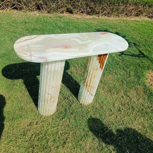 Onyx-consoletafel en haltafel, haltafel, accenttafel, onyx nachtkastje, hoektafel, zwevende wandtafel, consoletafel, afmetingen 36 x 12