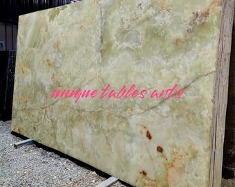 Natural Onyx Kitchen & Bar Counter Top, Onyx Dining Table, Bathroom Top, Corner Table , Onyx Cube Only table top Dining tableMatcha bowl