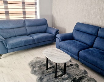 天然カララ大理石のコーヒーテーブル：手作りのキューブサイドテーブル