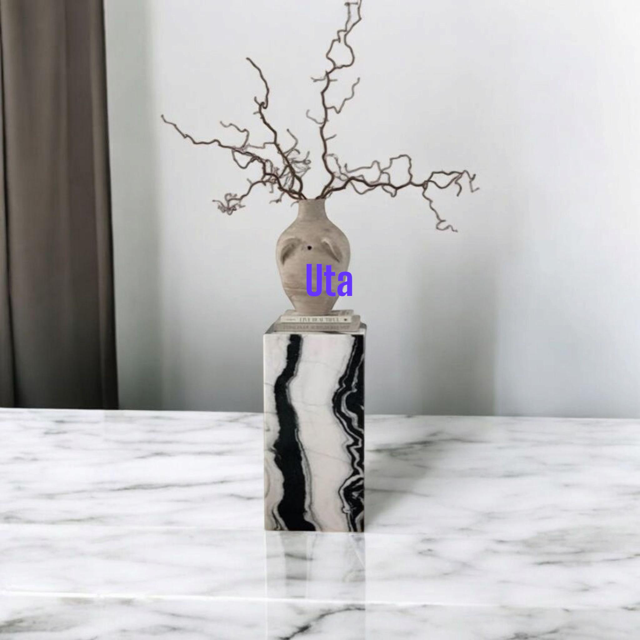 Handcrafted Panda Marble Cube Table: Natural Stone Plinth - Etsy