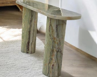 Green Onyx Console Table & Hall Table, Entryway Table,Accent Table, Onyx Bed side Table, Corner Table, Onyx Plinth, Onyx Cube,Sofa table