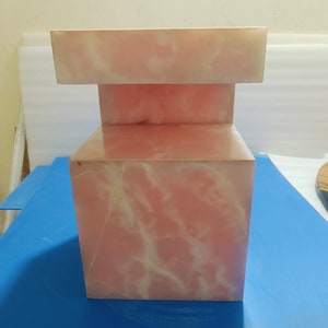 Natural Pink Onyx Coffee & End Table, Onyx Bed side Table, Corner Table, Onyx Plinth , Onyx Cube Dining table