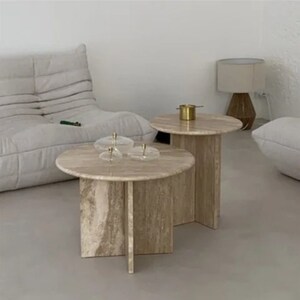 Travertine Coffee & End Table, Travertine Bed side Table, Corner Table, Travertine Plinth, Travertine Cube
