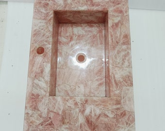 Natural Rose Quartz Sink, Bathroom besin, kitchen sink, Real marble sink,Utility Sink,Bar Sink,Marble Sink,Quartz SinkMatcha Bowl