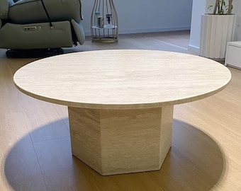 Travertine Coffee & End Table, Travertine Bed side Table, Corner Table, Travertine Plinth, Travertine Cube,Dining tableMatcha Bowl