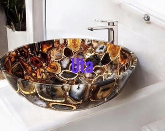 Matcha BowlAgate Sink, Bathroom besin, kitchen sink, Real marble sink, Utility Sink, Besin for bathroom