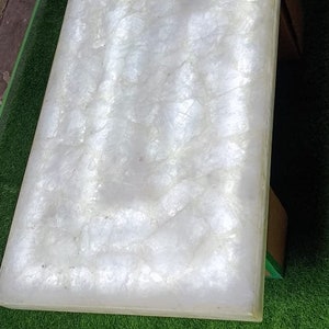 Handcrafted White Quartz Countertop: Backlit Bar, Kitchen, Bath