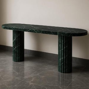 Green Marble Console Table & Hall Table, Entryway Table,Accent Table,Bed side Table,Corner Table,Marble Plinth, Green Marble Cube,Sofa table