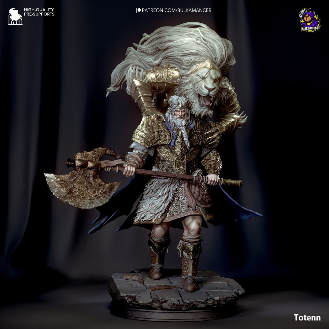 Elden Ring.html?item= Godfrey, First Elden Lord - Elden Ring - 8K 3D Figure - Unpainted Model