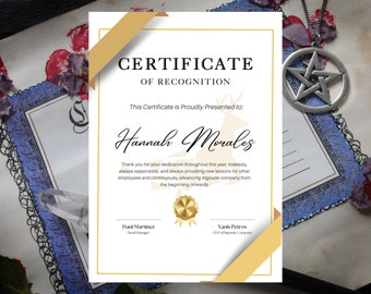 Printable Appreciation Certificate Template- Editable Certificate of Appreciation- Appreciation Gift Recognition - Certificate of Completion