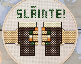 Ireland Cross Stitch Pattern, Instant PDF Download
