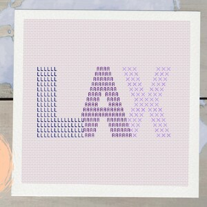 LAX Cross Stitch Pattern, Airport Cross Stitch, Los Angeles Cross Stitch, Counted X Stitch Pattern, Home Decor DIY, Cross Stitch California
