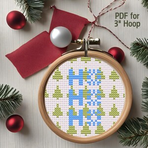 Christmas Cross Stitch Pattern, Ho Ho Ho Christmas Decor, Instant PDF Download, Winter Decoration, Tree Ornament, DIY Gift Idea, Xmas Stitch