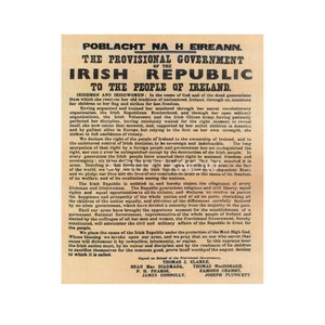 アイルランド共和国宣言（1916 年）、アイルランドのギフト、アイルランドの壁アート、印刷可能な壁アート、男性へのギフト、女性へのギフト、室内装飾