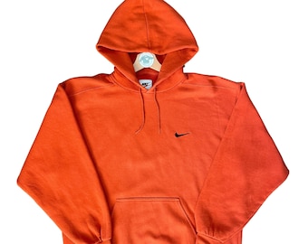 nike swoosh orange hoodie