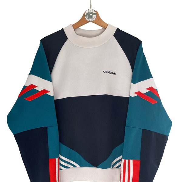 Adidas Retro Nova Chop Shop Crew Sweater Gr. S - M Sweatshirt Pullover Vintage Style Legend Ink/ White neuwertig Ultra Rare Ausverkauft