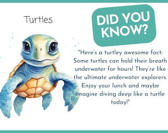 Under the Sea Fun Facts Lunchbox Notes for Kids (Printable PDF)