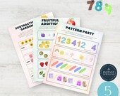 Early Math Activity Sheets: Fun Counting & Subtraction Worksheets (Instant Download)