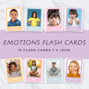 Real-Life Emotion Flashcards | Printable Feelings Cards for Kids | Social Emotional Learning (SEL) | Speech Therapy & Homeschool Resource