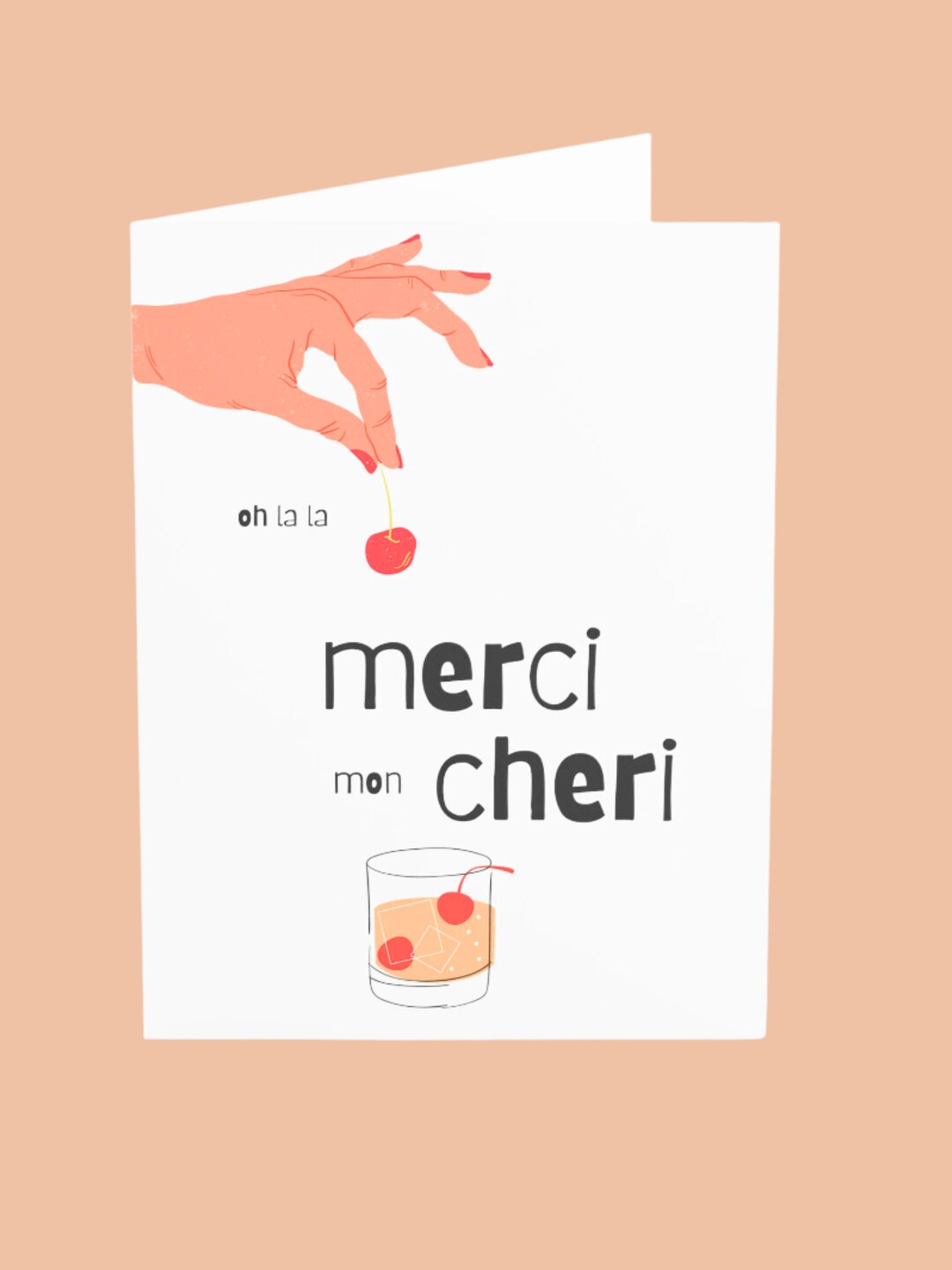 French Thank You Card Merci French Thank You Notes French Etsy