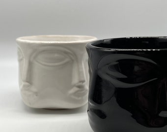 Buddha Topf, Keramik, Vase/Tasse/Topf, schwarz, weiß, Home Decor