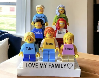 Muttertag Personalisierte Figuren Geschenk Ihr Text - Individuelles Geschenk für Mutter oder Vater Individuelle Minifigur / Charakter