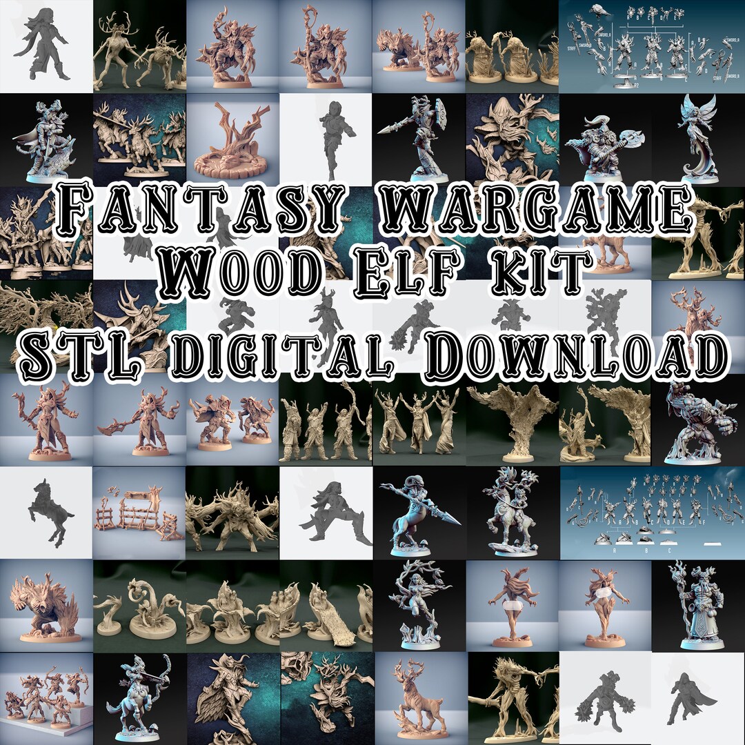 Fantasy Wargame Stl Wood Elves Stl Dnd Minis Stl Dryad Stl Deepwood Elf