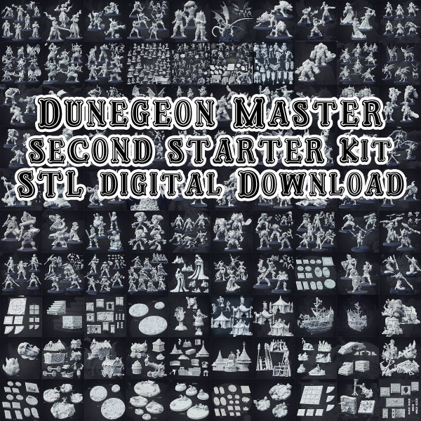 dnd stl bundle dungeon master starter kit stl DM starter set miniatures 28mm stl dungeons and dragons stl dungeon master accessory fantasy