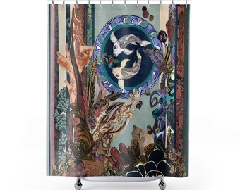 JARDIN SOUS-MARIN. A decorative shower curtain. Take time out and immerse yourself in an imaginary universe.