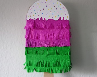 Eis Piñata · Ice Cream Pinata für Geburtstag · Kindergeburtstag Deko · Bunte Party Piñata · Handgemachte Piñata für Mädchen & Jungen