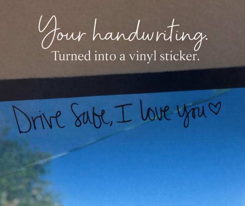 Handwrite On Car Window Customized Handwritten Vinyl Sticker | Your Handwriting Decal ...