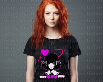 Anime Girl T-Shirt Design, Fan Art (PNG, SVG Digital Downloads)
