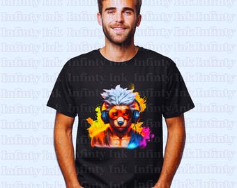 Fox with Headphones Clipart: T-Shirt Design, SVG & PNG (Digital Download)