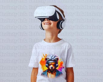 Fox Wearing Headphones l T-Shirt Design l Clipart Style l Svg & Png Transparent Images l Digital Downloads