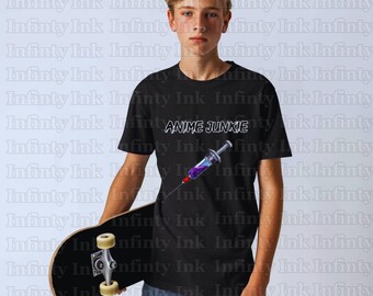 Anime Junkie T-Shirt Design l Svg & Png Transparent Images l Digital Downloads