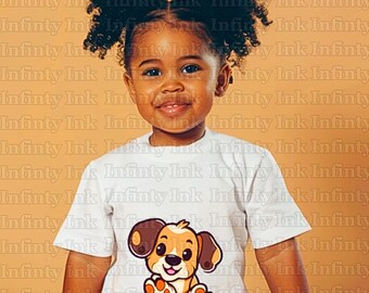 Puppy T-Shirt Design, Clipart Style (Digital Download