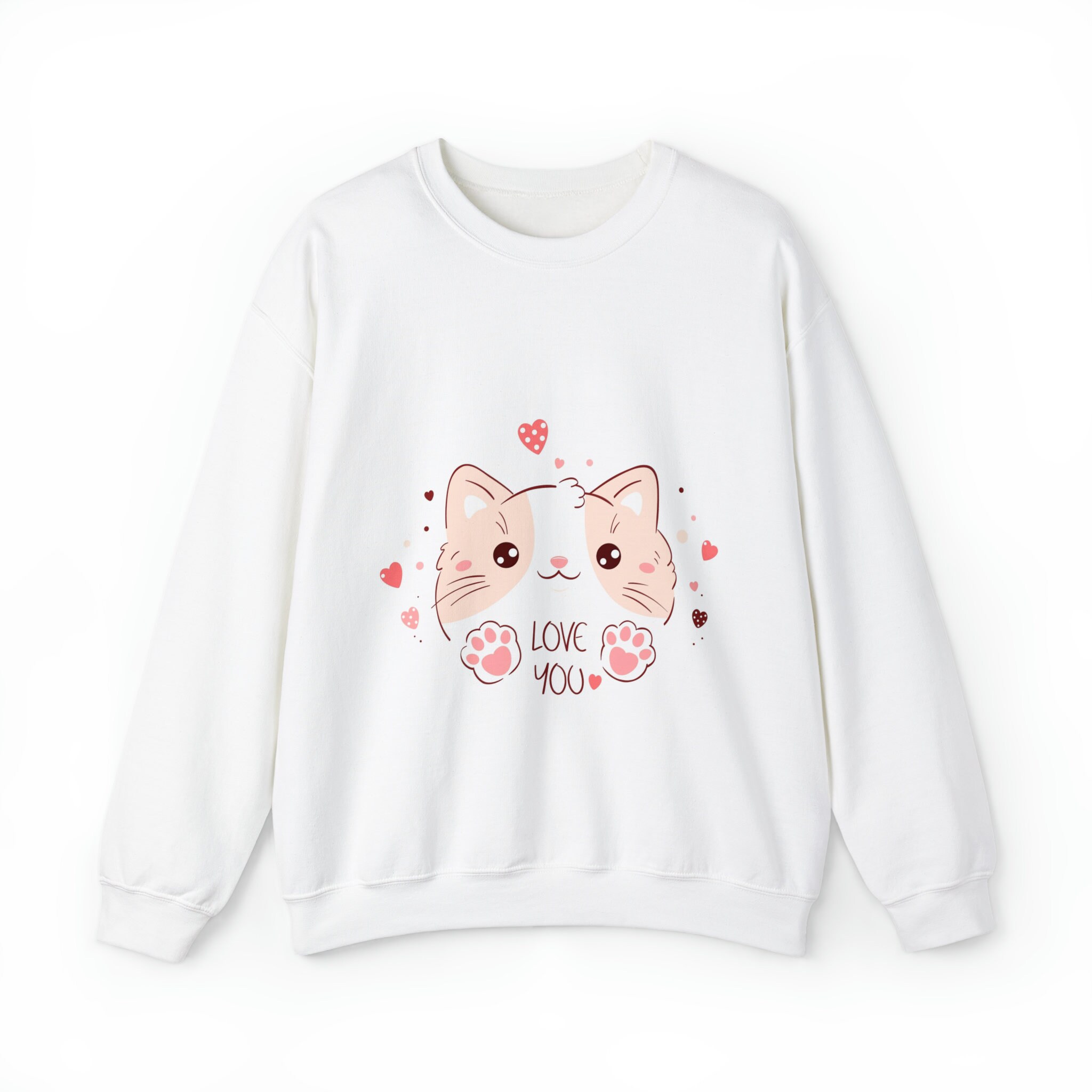 Cat love you - Unisex Heavy Blend™ Crewneck Sweatshirt