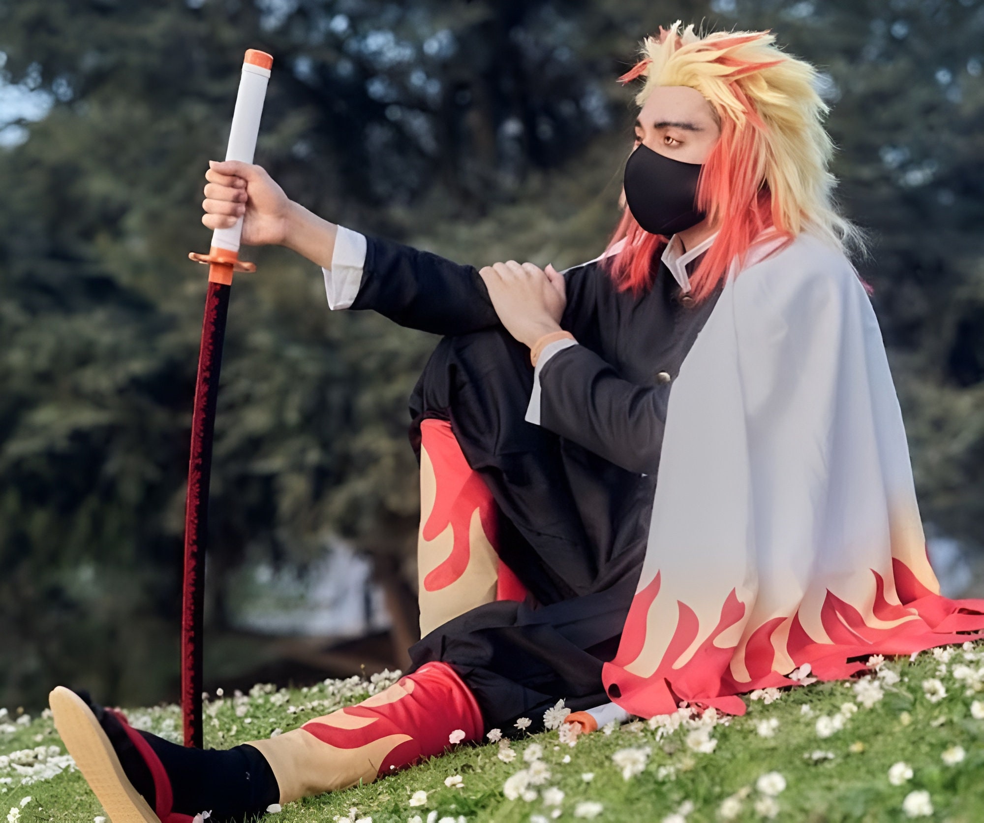 Cosplay de Rengoku de Demon Slayer