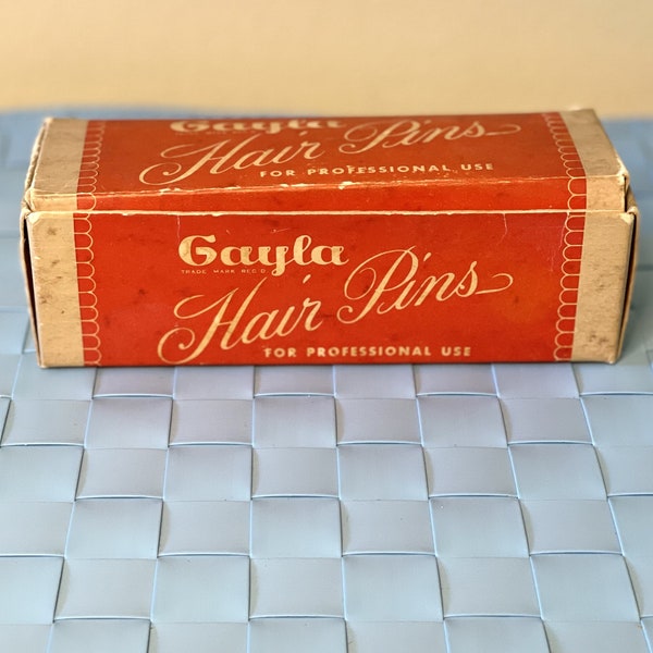 Vintage 1940 Gayla Professional Use Hairpins Bob Pins Box Never Used Gaylord Products Canada