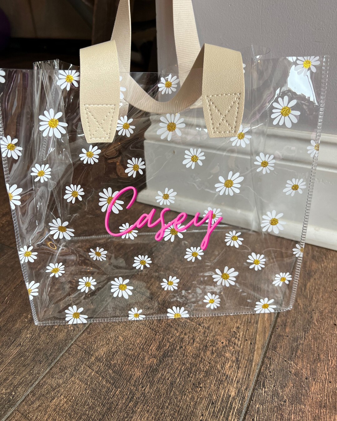Personalized Jelly Bag, Custom Kids Daisy Bag, Beach Bag, Bridesmaid ...
