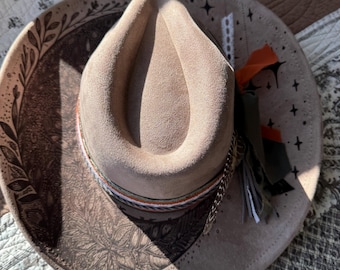 Custom Moonlight Cowgirl-hoed, Celestial Western Fashion