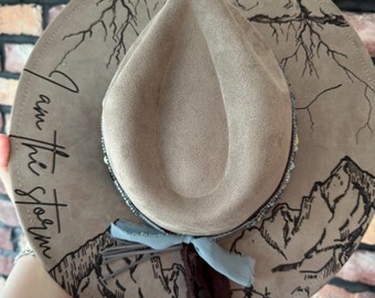 Custom Burned Cowgirl-hoed: westernconcerthoed voor dames