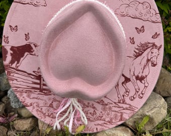 Custom Youth Cowboy Hat - Farm Lover Gifts for Kids - Girls Cowboy  Hat Accessories - Perfect 4H Gift Idea for Kids (10yrs and older)