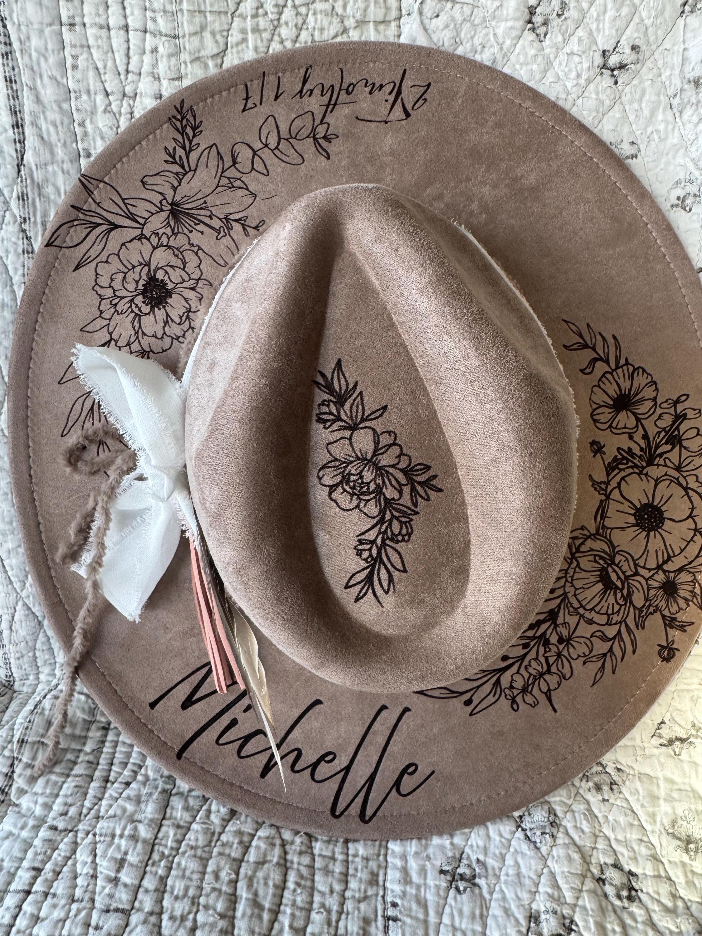 Faith Women\'s Wide-Brim Floral Accent Hat in Tan Wide Brim Floral Sun Hat - Sassy Lassie main image 4