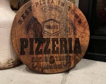 Graviertes Pizzapaddel, personalisiertes Pizzabrett, Vatertagsgeschenk, Geschenk für ihn