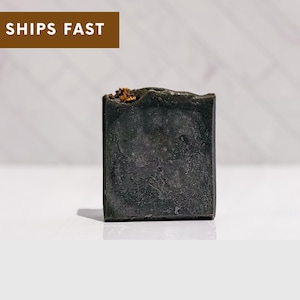 Luxury Scented Soaps| Skin Soothing Activated Charcoal for Face Hands Body| Men&#39;s Soap| Men&#39;s Skincare|  Handmade Soap|  Bar Soap 4.5oz